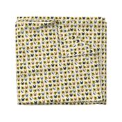 french bulldog fabric cute frenchies and sunflowers design sunflower fabric - cream