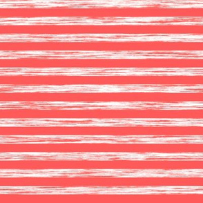 Stripes Grunge Pencil Charcoal White on Red