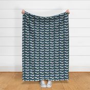 charolais cattle cow and cactus fabric charolais cactus cattle fabric - navy