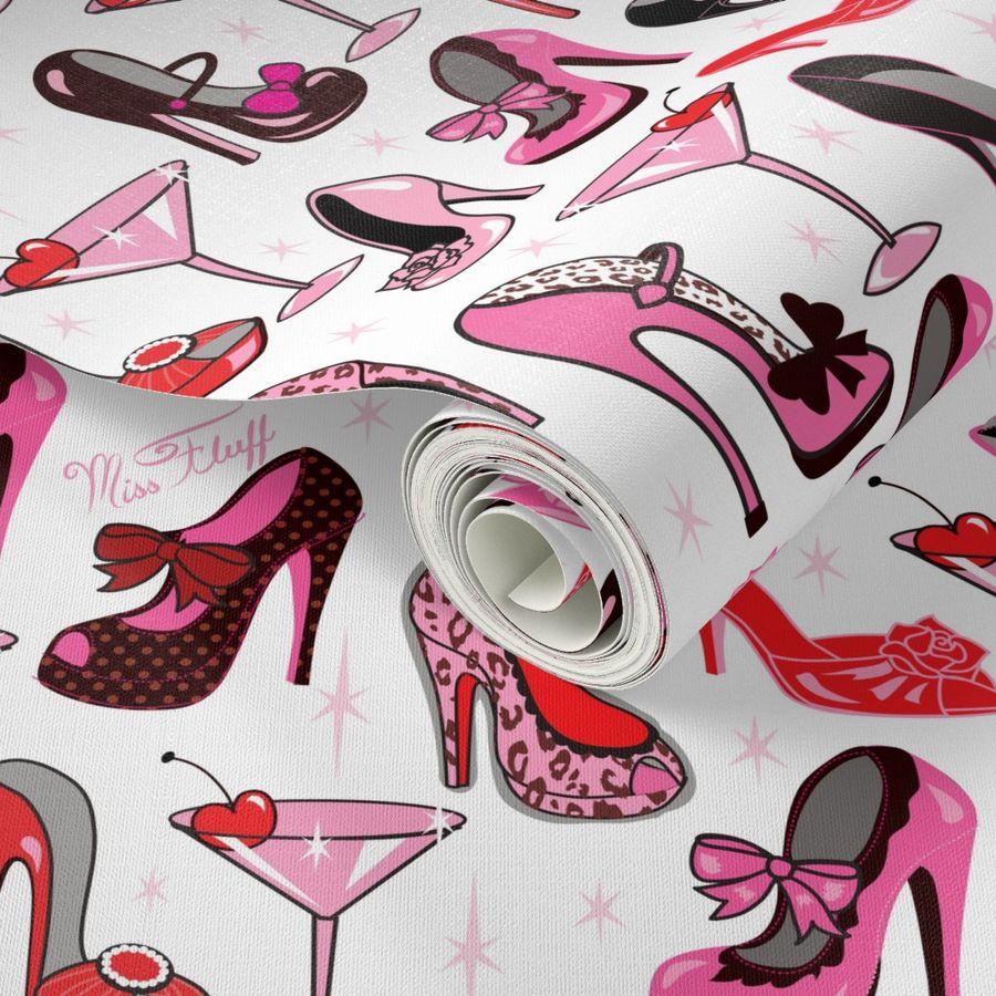 Retro Shoes and Pink Martinis- Large