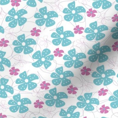 Ditsy Floral Teal