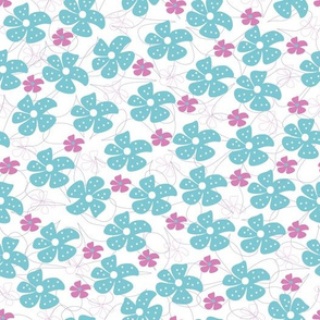 Ditsy Floral Teal
