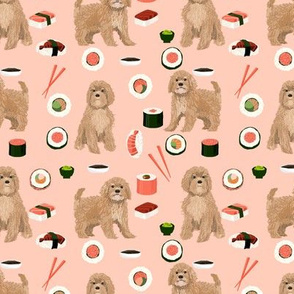 Cavoodle sushi japanese food kawaii cute cavapoo pattern blush