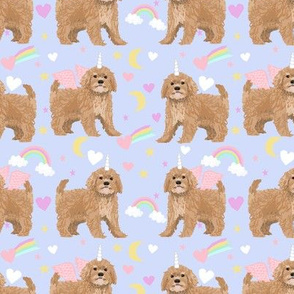 Cavoodle pastel unicorn magic cute cavapoo pattern purple