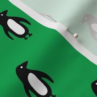 Nostalgic Penguin on Green