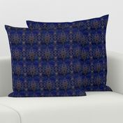 Gold Filigree on Dark Royal Blue