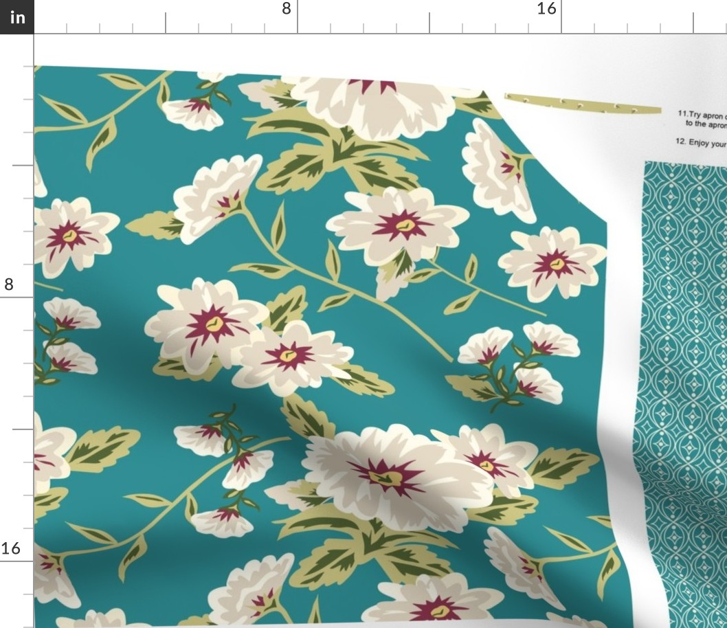 Floral Beauty Cut and Sew Apron