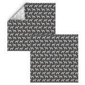 bedlington terrier fabric  dogs pet design - charcoal