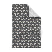 bedlington terrier fabric  dogs pet design - charcoal