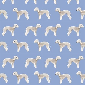 bedlington terrier fabric  dogs pet design - periwinkle
