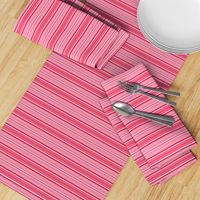 Red, Pink, and White Horizontal Stripes