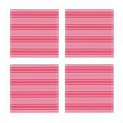 Red, Pink, and White Horizontal Stripes