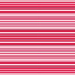 Red, Pink, and White Horizontal Stripes