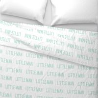 Little Man - mint on white nursery - typography 