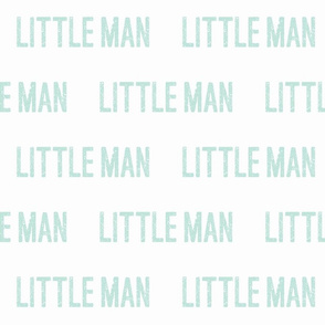 Little Man - mint on white nursery - typography 