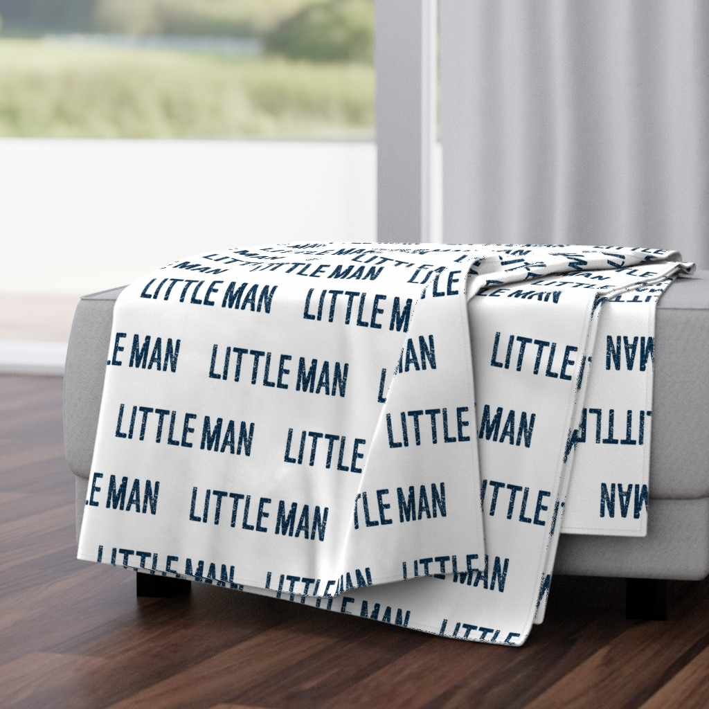 Little Man - Navy  and White nursery - typography -ch-ch