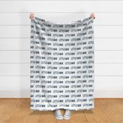 Little Man - Navy  and White nursery - typography -ch-ch