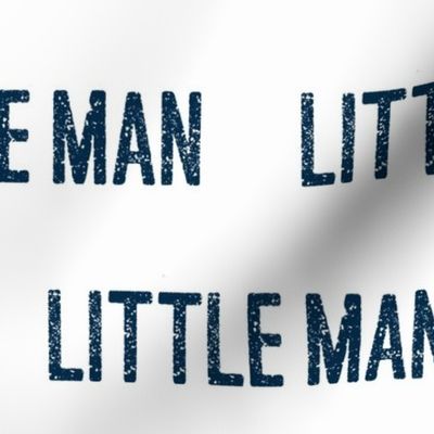 Little Man - Navy  and White nursery - typography -ch-ch