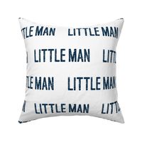 Little Man - Navy  and White nursery - typography -ch-ch