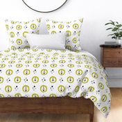 Cute Lion Yellow jungle pattern safari friends