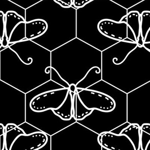 Butterfly Blueprint - 04 - Black and White Negative