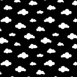 Sleep dreamy night my baby - Black and white clouds MEDIUM
