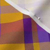 Purple and Gold Madras 45 degree angled