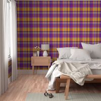 Purple and Gold Madras Straight Set