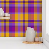 Purple and Gold Madras Straight Set