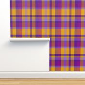 Purple and Gold Madras Straight Set