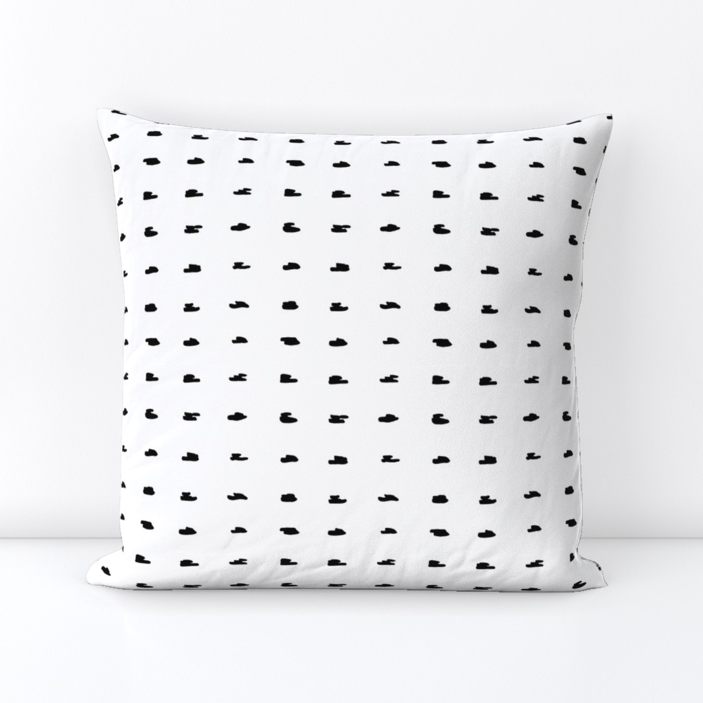 Black and White Painted Dots - Abstract Birch