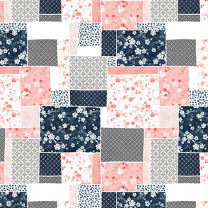 Cherry blossom patchwork long