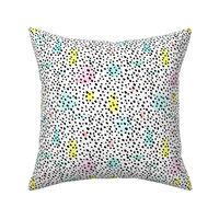 Black Dots with Abstract Watercolor Pastels - Scandinavian Abstract