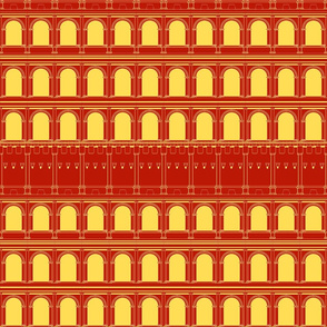 Roman Arches Red and Yellow