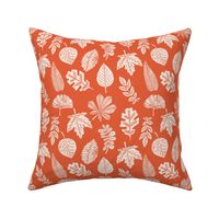 Leaves botanical nature walk autumn fall spring summer pattern burnt orange