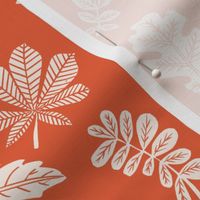 Leaves botanical nature walk autumn fall spring summer pattern burnt orange