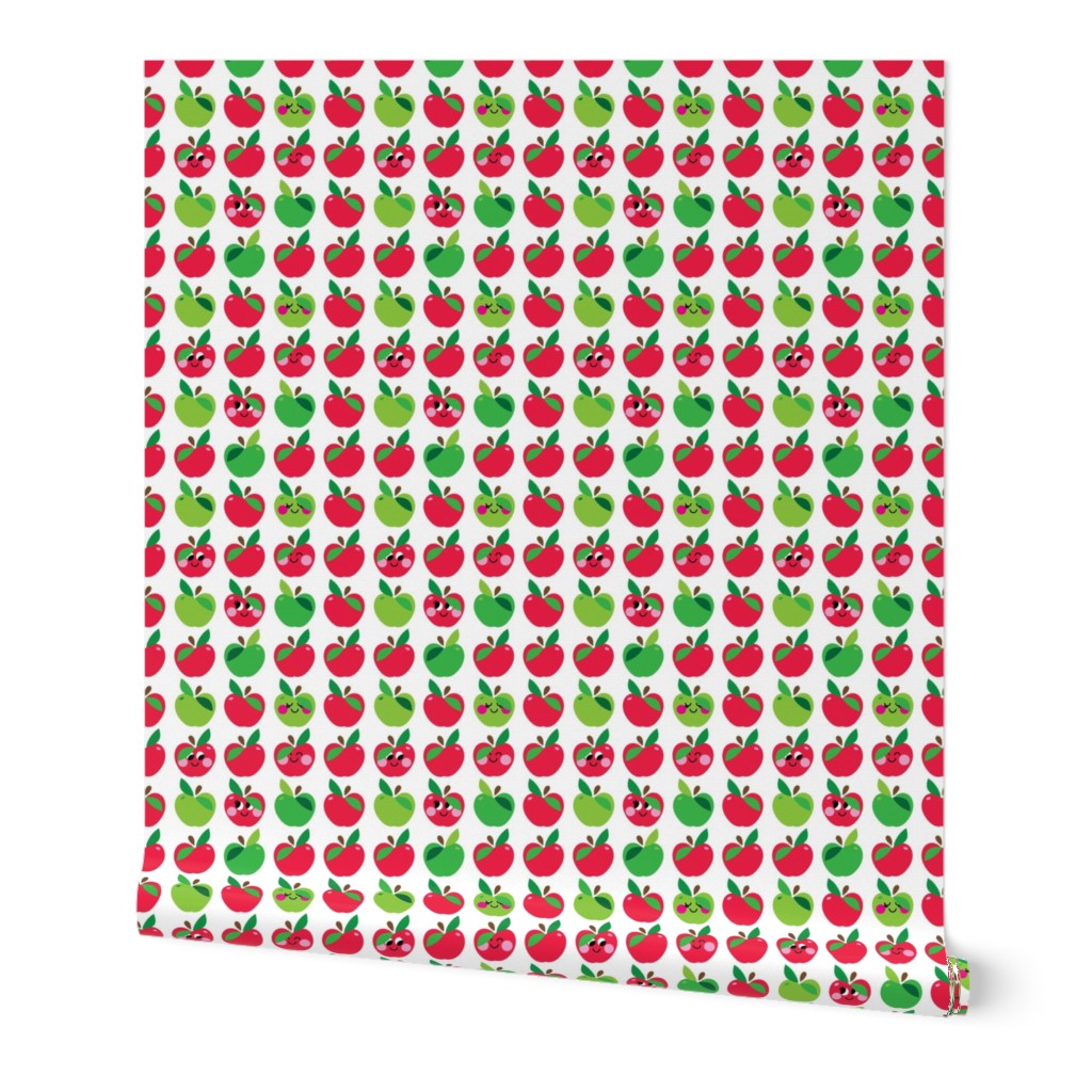 cute apples red and green small