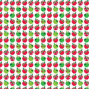 cute apples red and green small