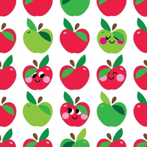 cute apples red and green large