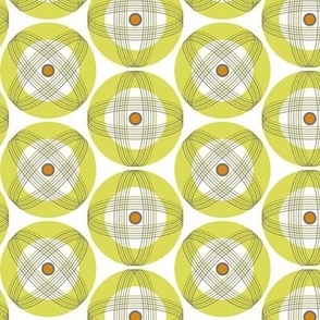 Into Orbit - Midcentury Modern Geometric Dot Orange