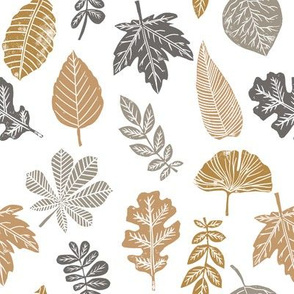 Leaves botanical nature walk autumn fall spring summer pattern multi earth