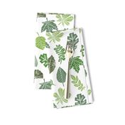 Leaves botanical nature walk autumn fall spring summer pattern multi green