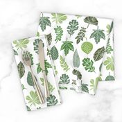 Leaves botanical nature walk autumn fall spring summer pattern multi green