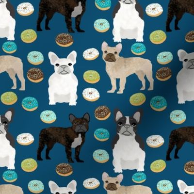 frenchies donuts fabric cute french bulldogs fabrics for boy dogs