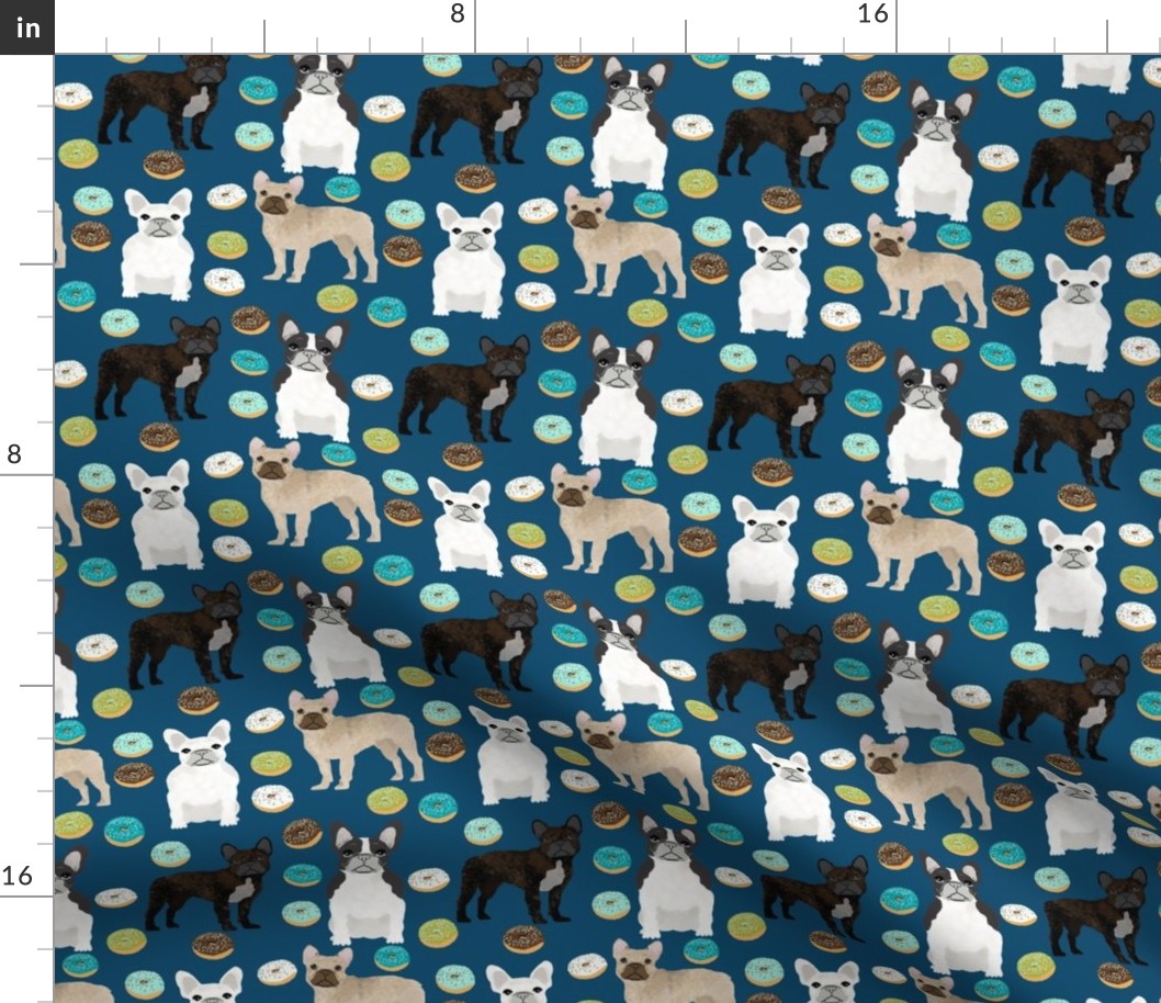 frenchies donuts fabric cute french bulldogs fabrics for boy dogs
