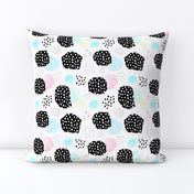 Memphis Style Abstract with Black Dots