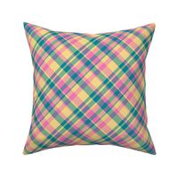 Madras Plaid Candy Colored 45 degree angled
