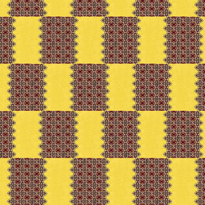 1950_vintage_yellow__red_and_black_dress_fabric