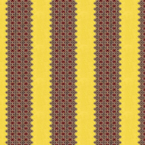 1950_vintage_yellow__red_and_black_dress_fabric__stripe