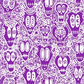 Calevera Sugar Skulls  - Purple Lace